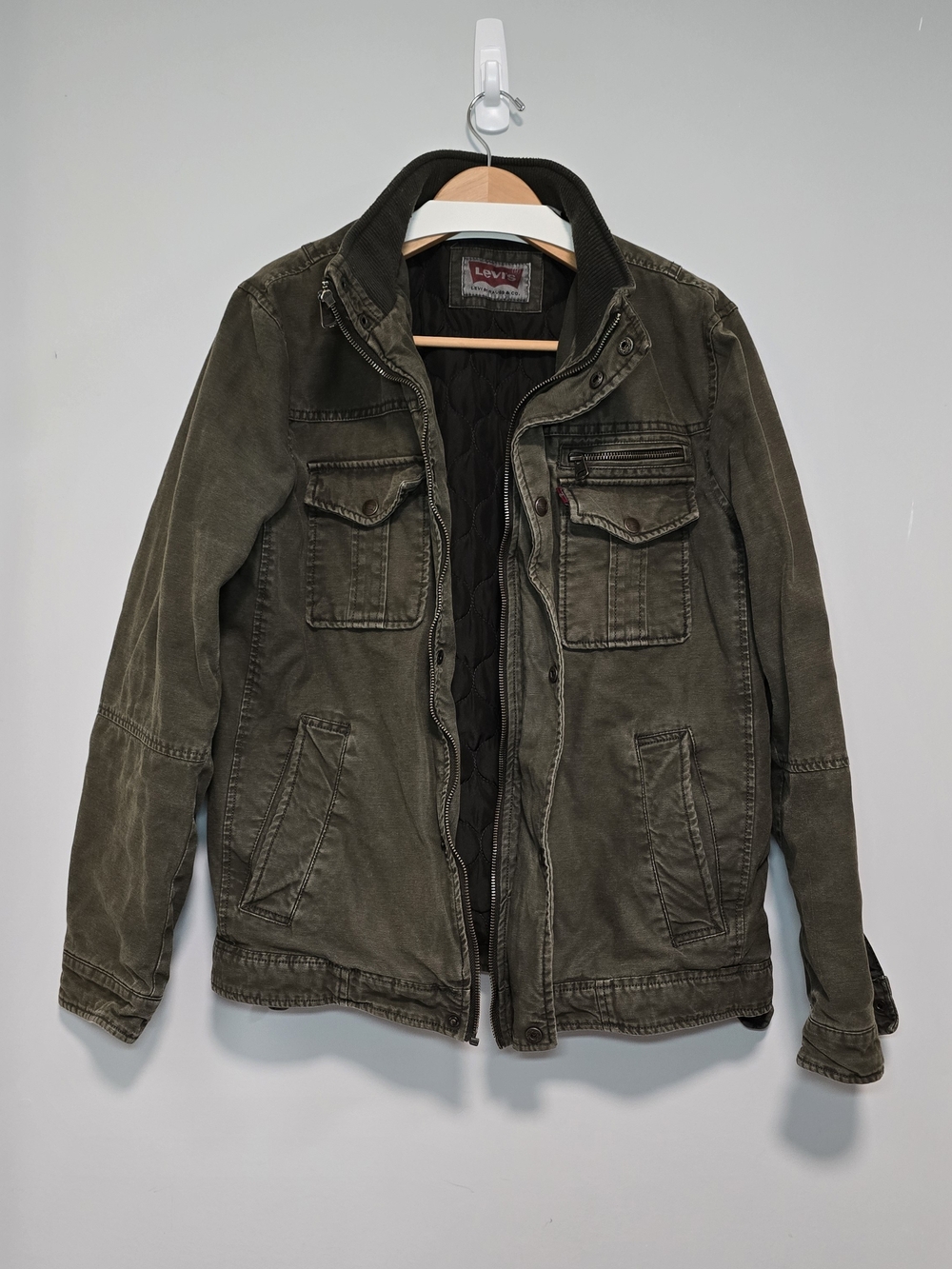 Levi's Men's Dark Olive Military Field Jacket